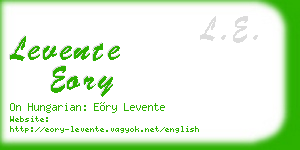 levente eory business card